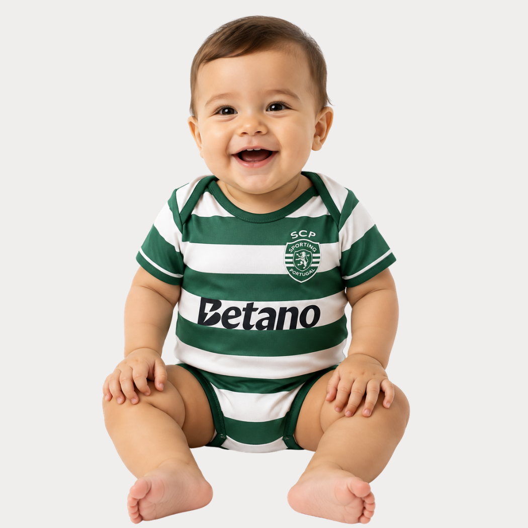 Body Bebé Principal Verde e Branco 2025/26