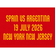 Badge Espanha x Argentina, 19 de Julho de 2026