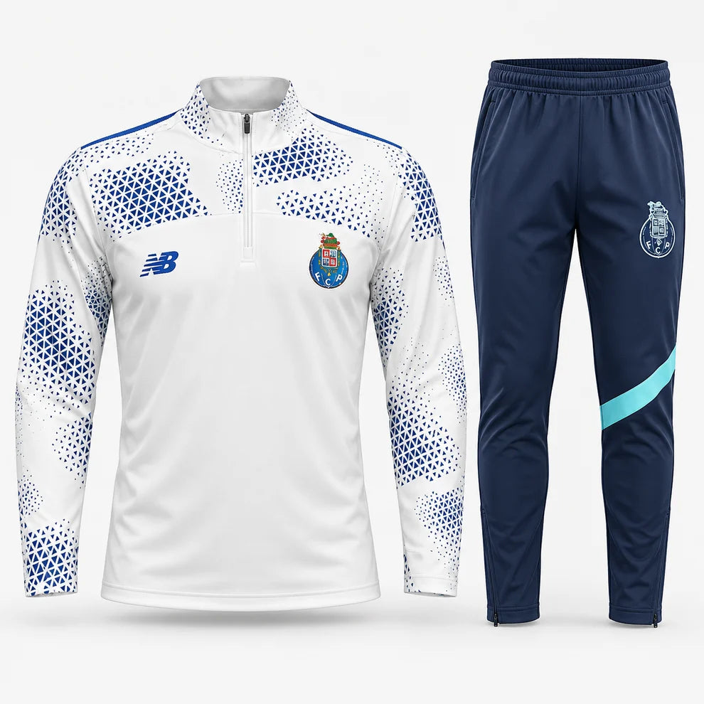 Fato de Treino Dragão 2026/27 – Azul e Branco Meio Fecho