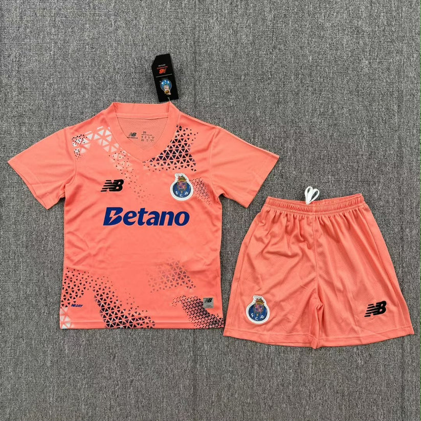 Conjunto Infantil Dragão 2026/27 – Guarda-Redes Alternativo Laranja