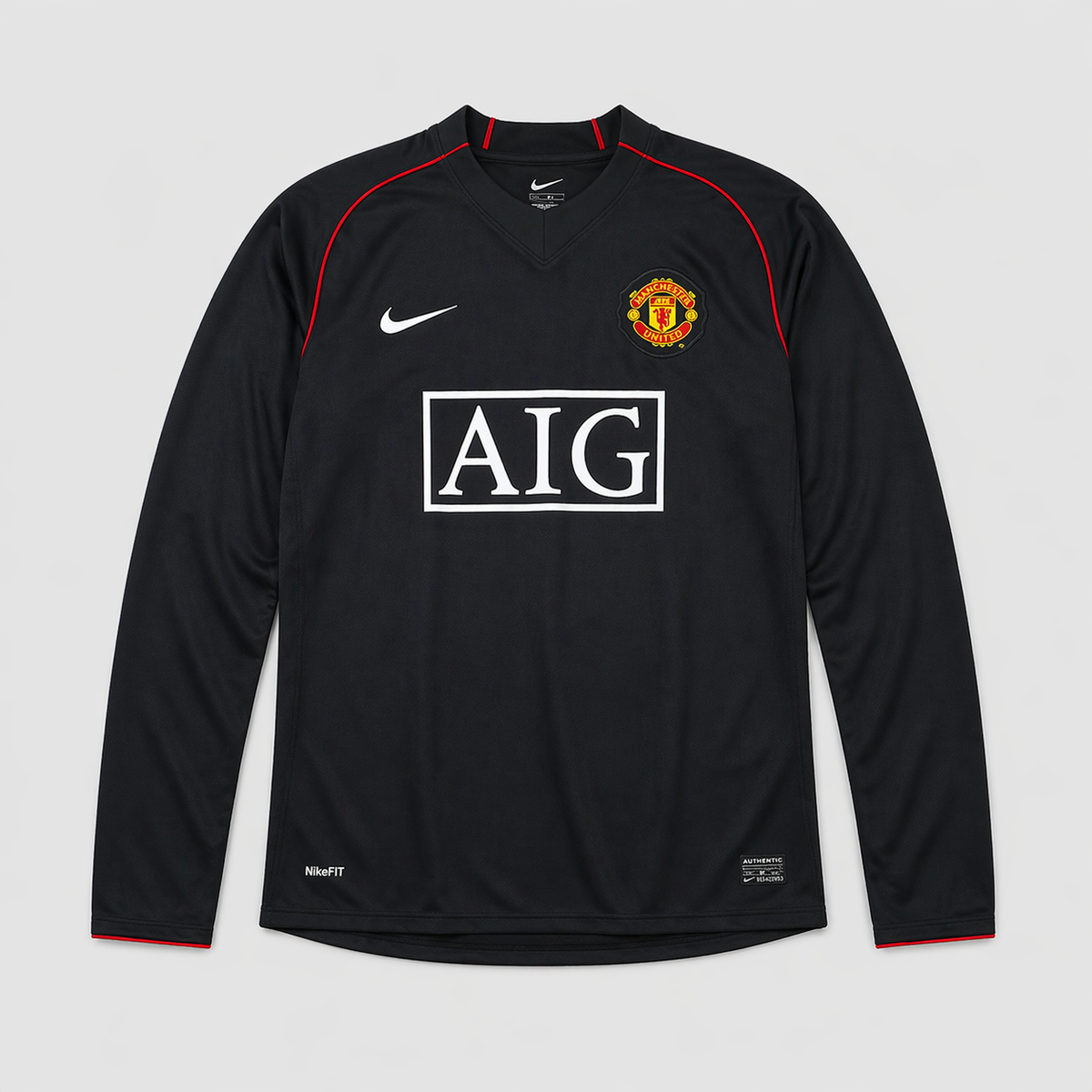 Camisola Retrô Manchester United Alternativa 2007/08 – Manga Comprida