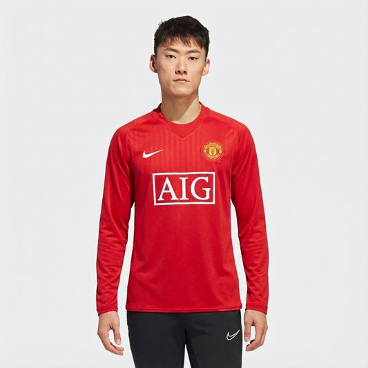 Camisola Retrô Manchester United 2007/08 I Manga Longa - imagem 1