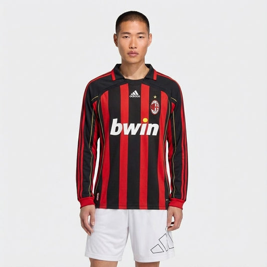 Camisola Retrô Milan 2006/07 I Manga Longa - imagem 1