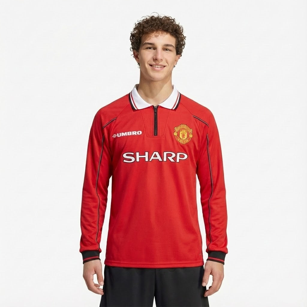 Camisola Retrô Manchester United 1998/99 I Manga Longa - imagem 1