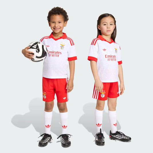 Conjunto Infantil Benfica Alternativo 26/27 – Edição Branca