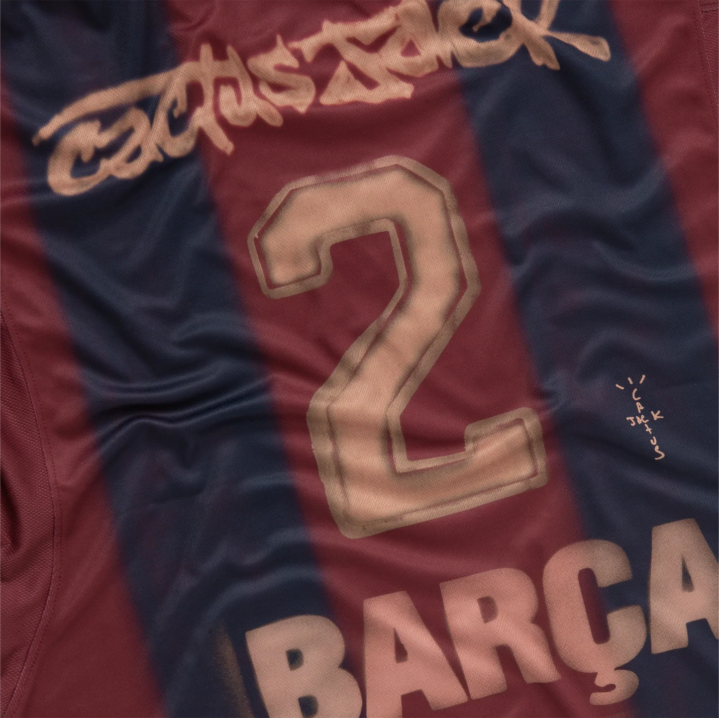 Camisola Barcelona Retro 2000/01 X CACTUS JACK 2024/25 - imagem 4
