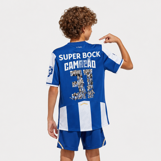 Conjunto Infantil Principal Dragão 25/26 – Campeões 31