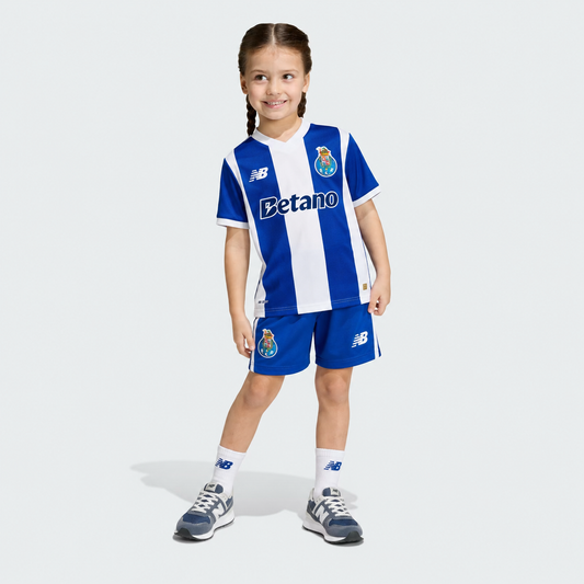 Conjunto Infantil Dragão Principal 26/27 – Edição Azul e Branca