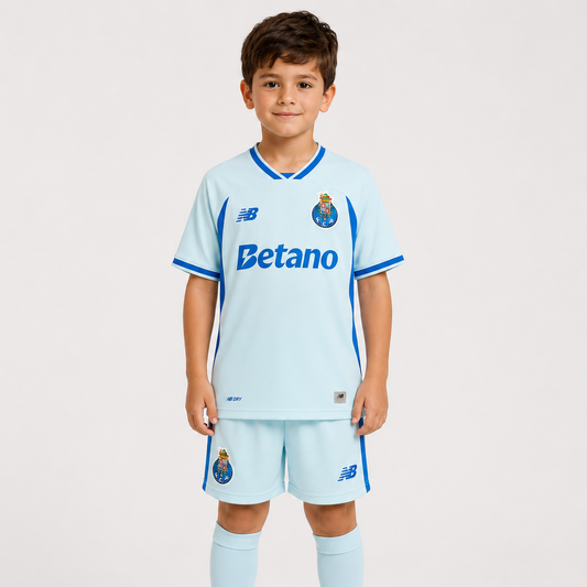 Conjunto Infantil Terceiro Equipamento 26/27 – Edição Azul