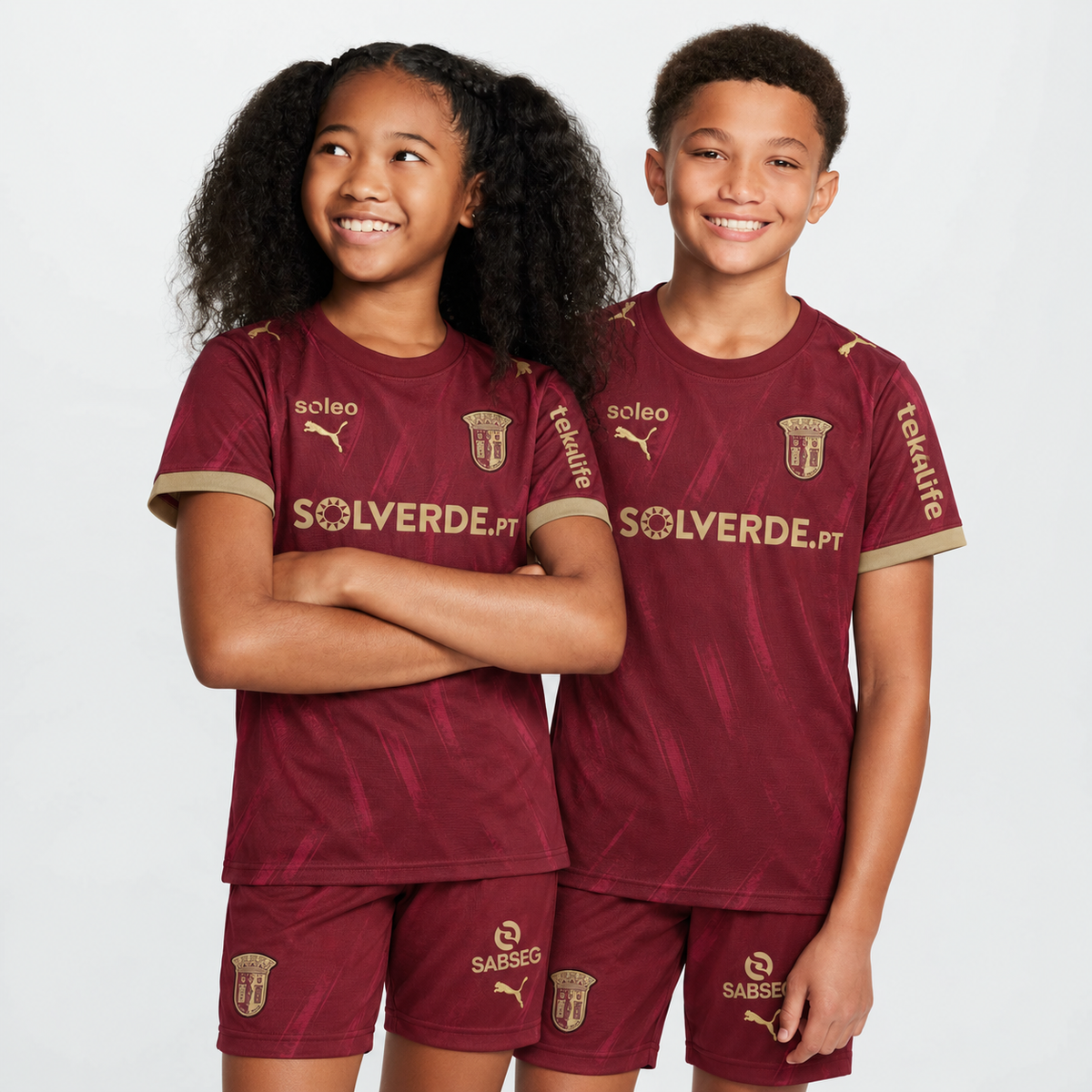 Kit Infantil SC Braga Alternativo Bordô 2026/27
