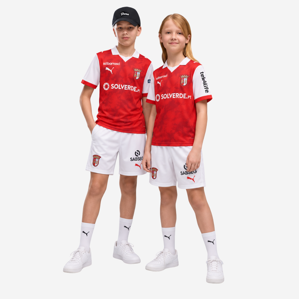 Conjunto Infantil SC Braga Principal 2025/26