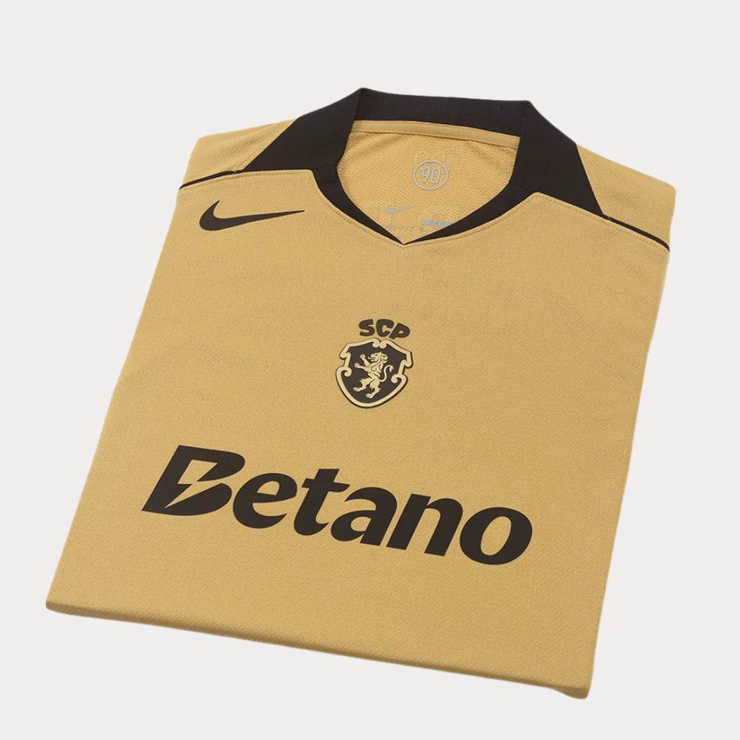 Conjunto Infantil SCP Alternativo Total 90 2026/27 – Dourado