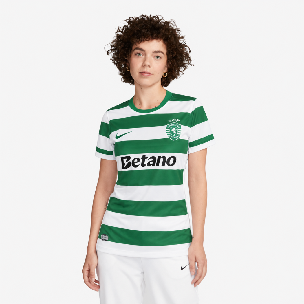 Camisola Feminina Principal 2025/26 – Verde e Branca