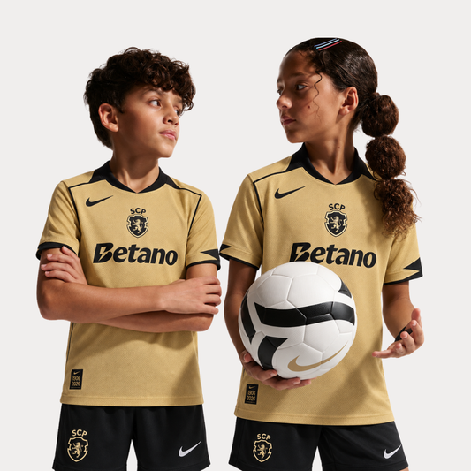 Conjunto Infantil SCP Alternativo Total 90 2026/27 – Dourado