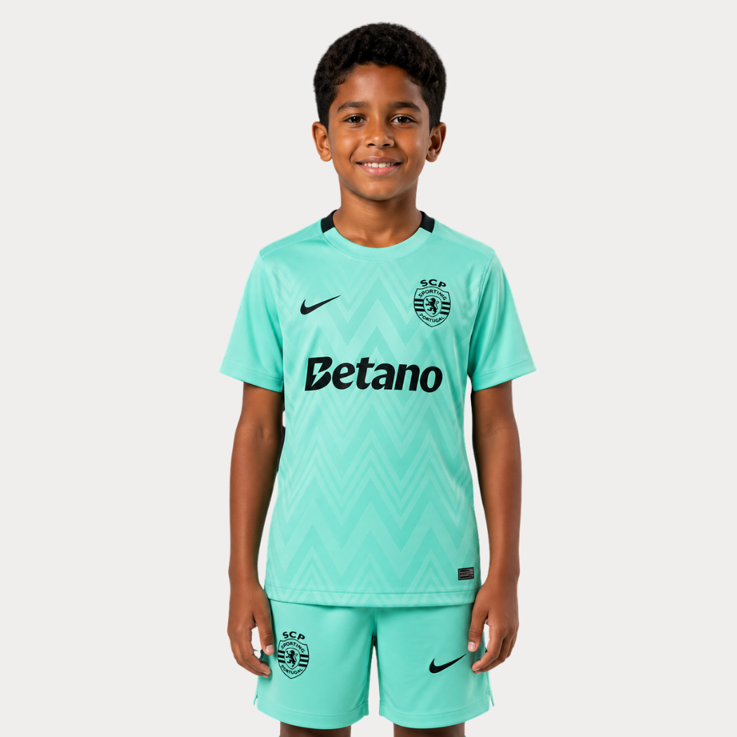Conjunto Infantil Terceiro Equipamento Verde – 2025/26