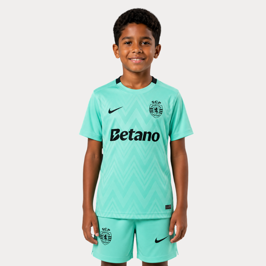 Conjunto Infantil Terceiro Equipamento Verde – 2025/26