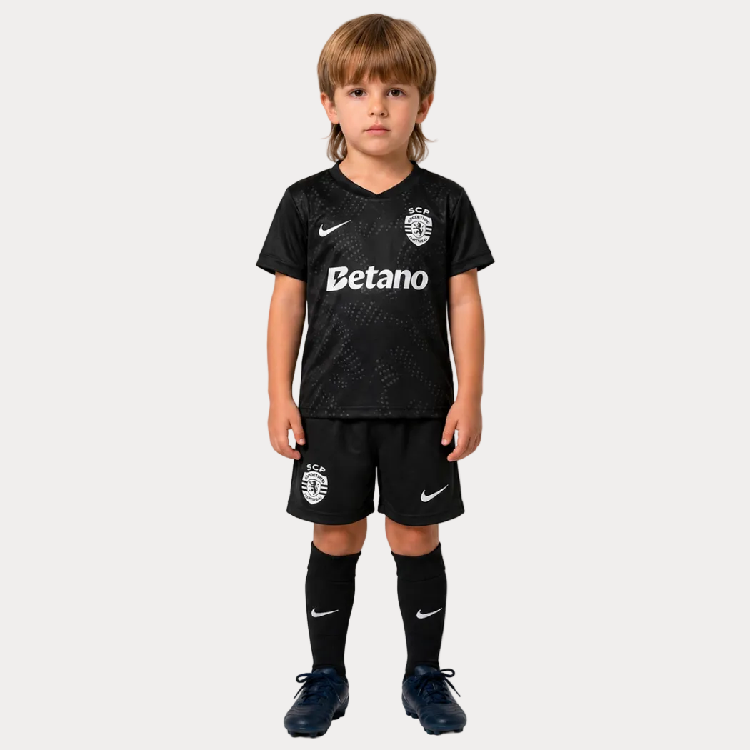 Conjunto Infantil AWAY Preto 2025/26
