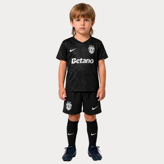 Conjunto Infantil AWAY Preto 2025/26