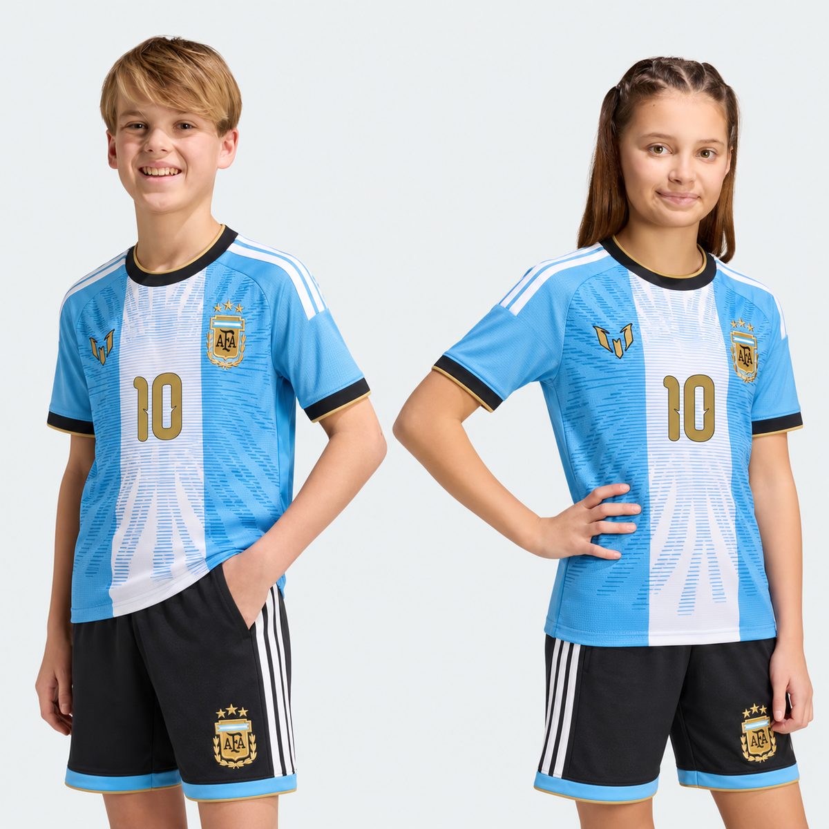 Conjunto Infantil da Seleção Argentina 2026 — com Personalização Messi 10 🇦🇷