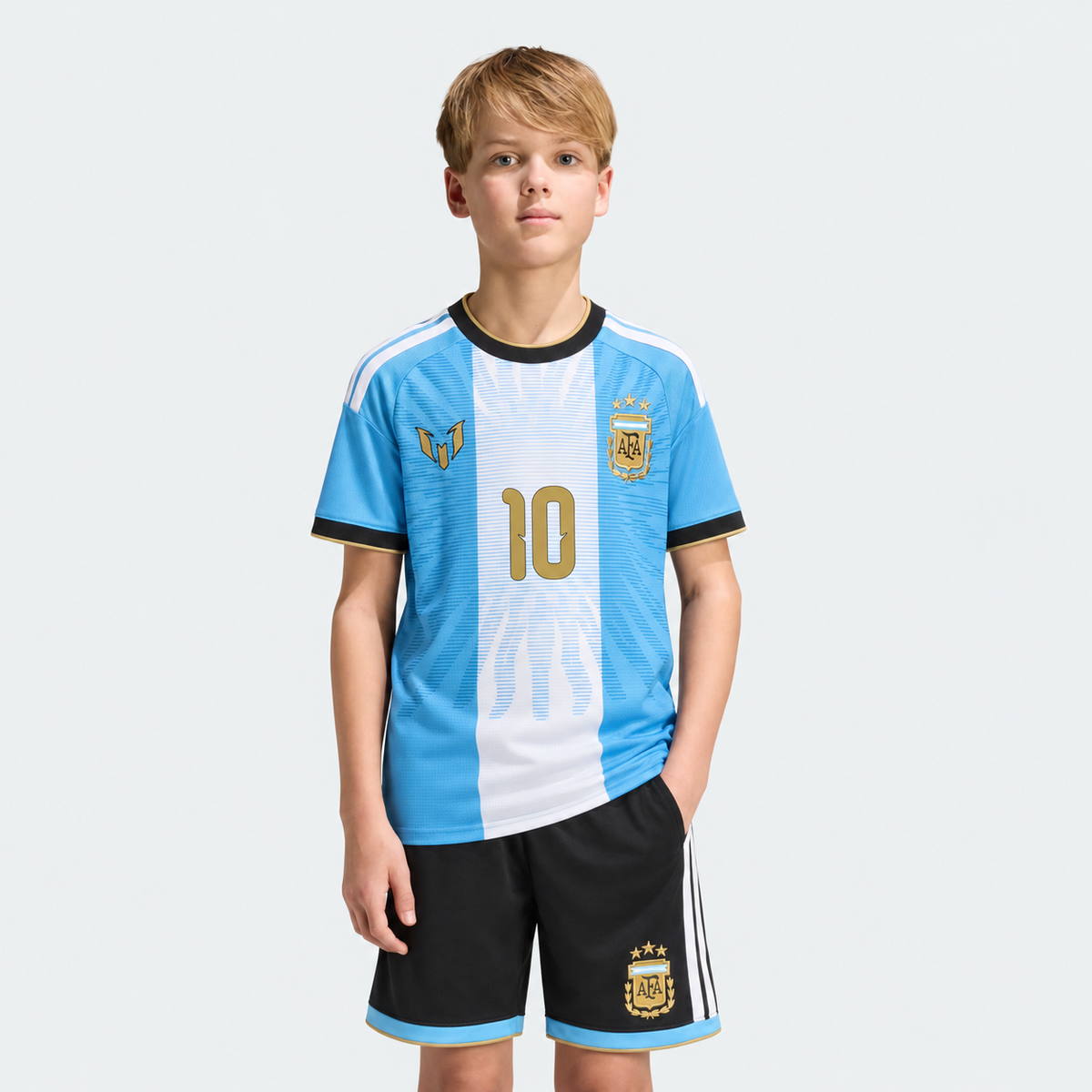 Conjunto Infantil da Seleção Argentina 2026 — com Personalização Messi 10 🇦🇷
