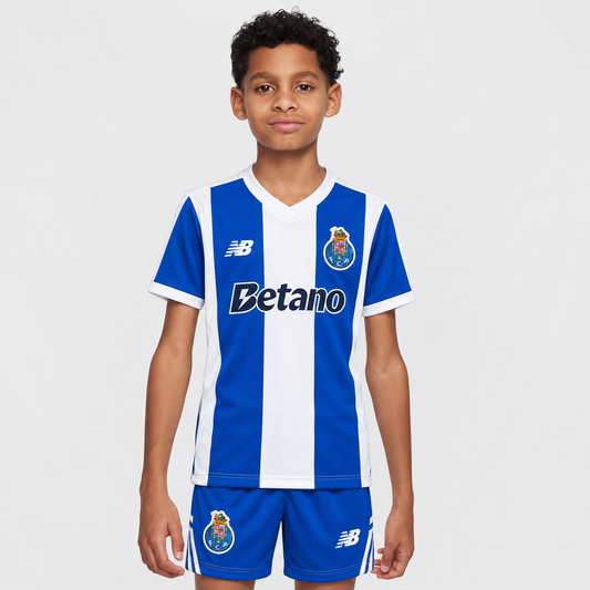 Conjunto Infantil Dragão Principal 26/27 – Edição Azul e Branca