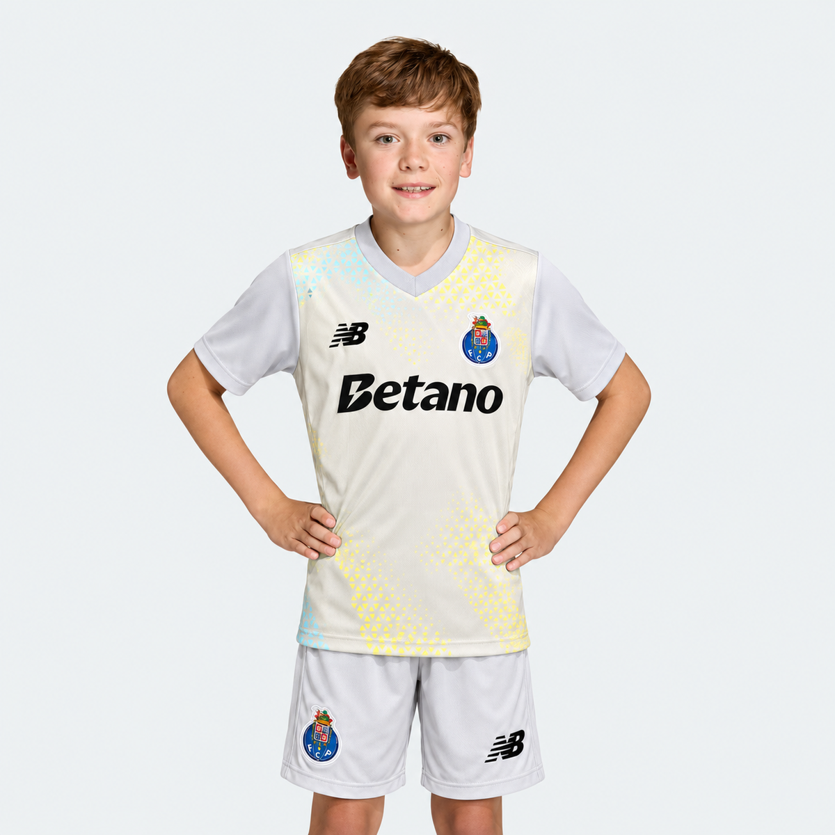 Conjunto Infantil Dragão 2026/27 – Terceiro Equipamento de Guarda-Redes Cinzento