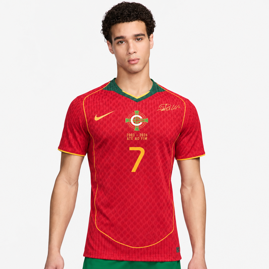 Camisola Portugal 26/27 – Despedida de Cristiano Ronaldo | Versão Jogador · Ronaldo 7 Incluído