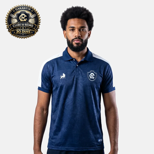 Camisa Polo Remo Azul e Branco Masculino 02 - imagem 1