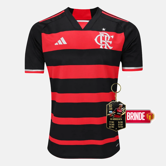 Camisa Flamengo I 2024-25 - Vermelho e Preto - imagem 1