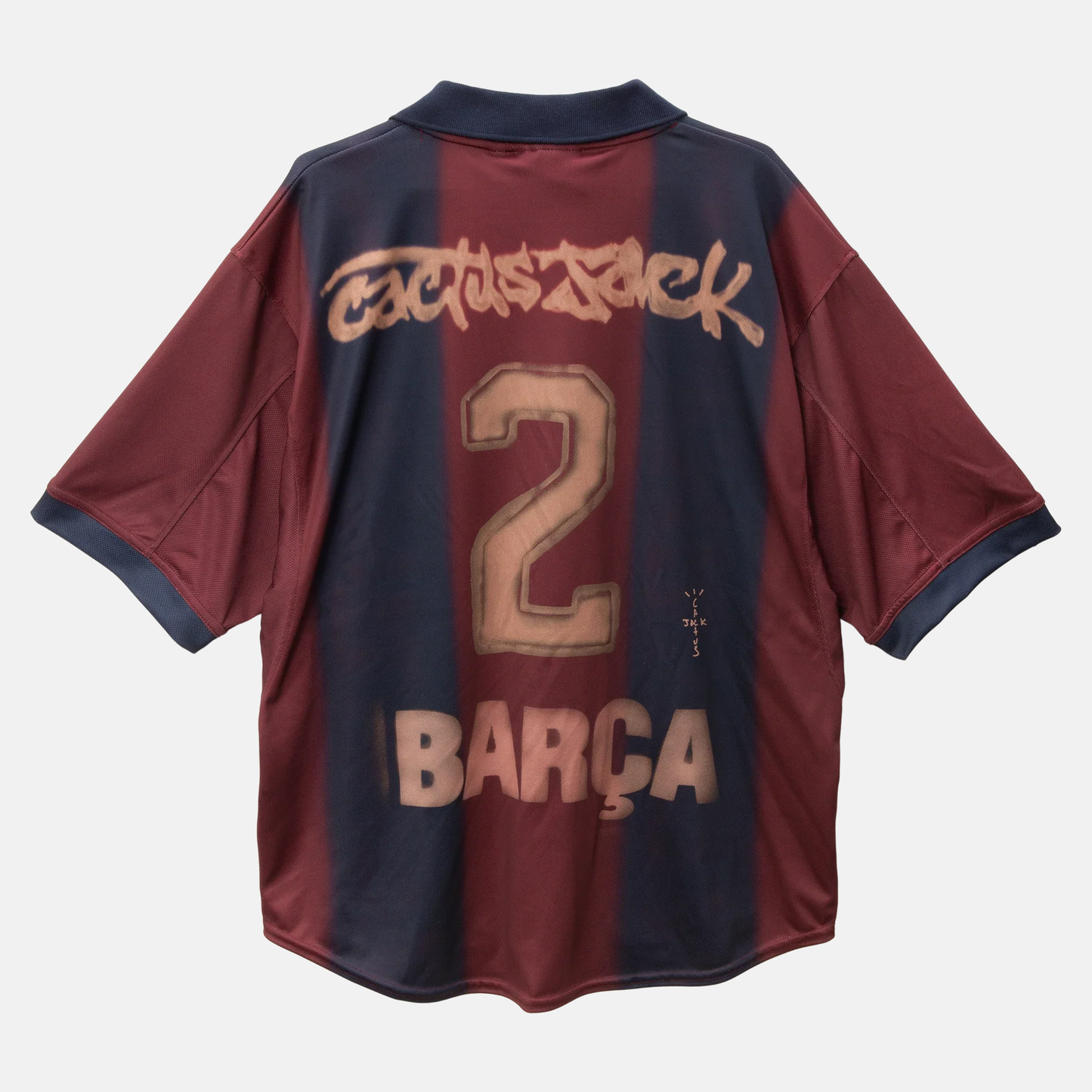 Camisola Barcelona Retro 2000/01 X CACTUS JACK 2024/25 - imagem 2