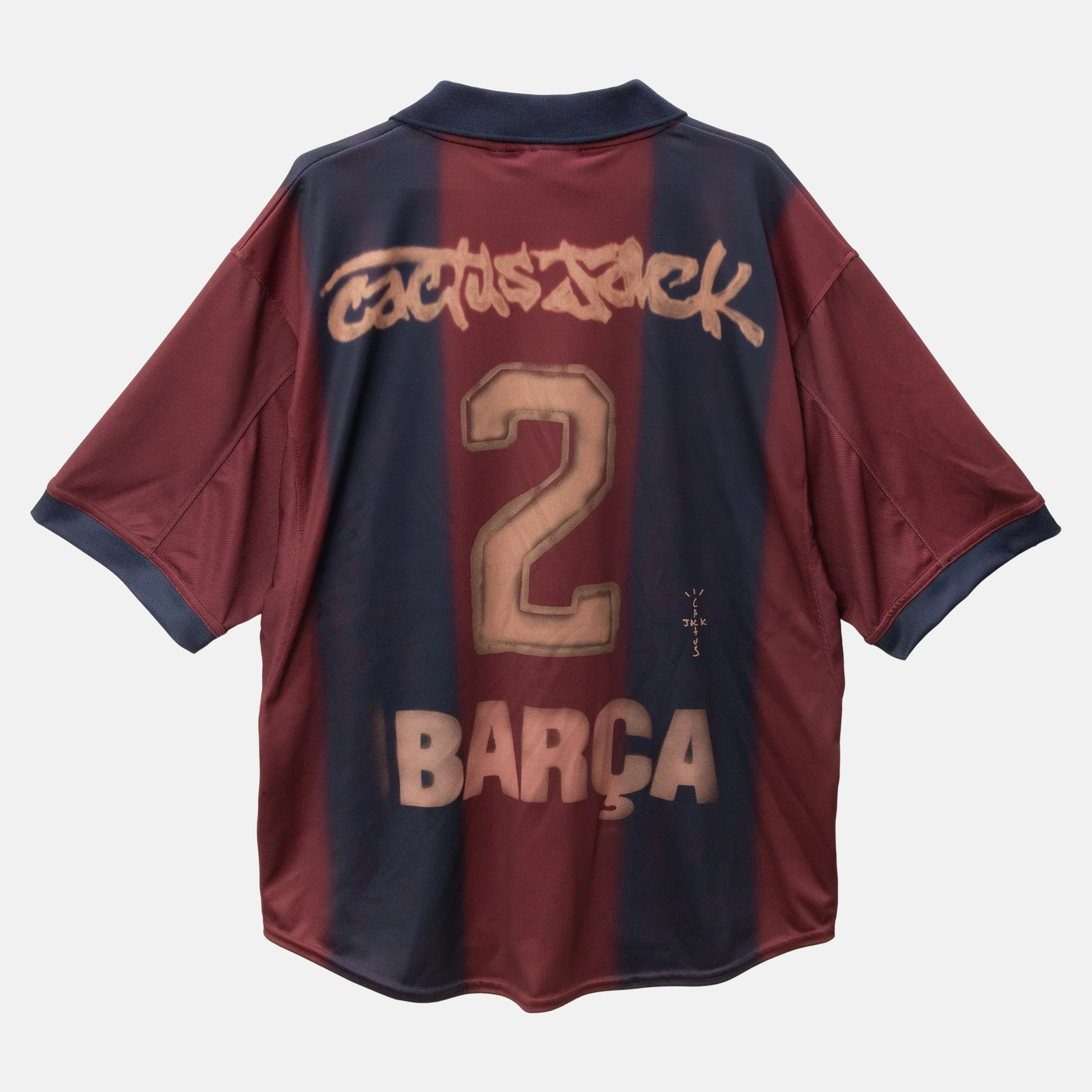 Camisola Barcelona Retro 2000/01 X CACTUS JACK 2024/25 - imagem 2