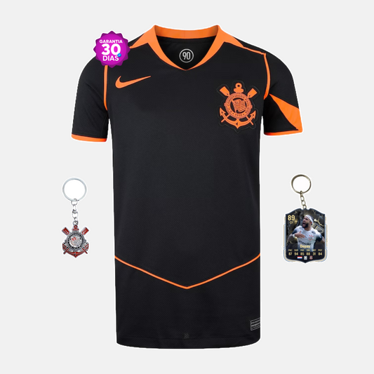 Camisola Corinthians preta e laranja total 90 2025/26 - imagem 1