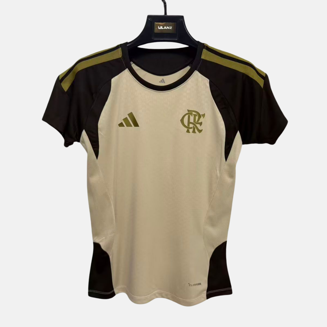 Camisola Feminina Treino Bege CR Flamengo 26 - imagem 4