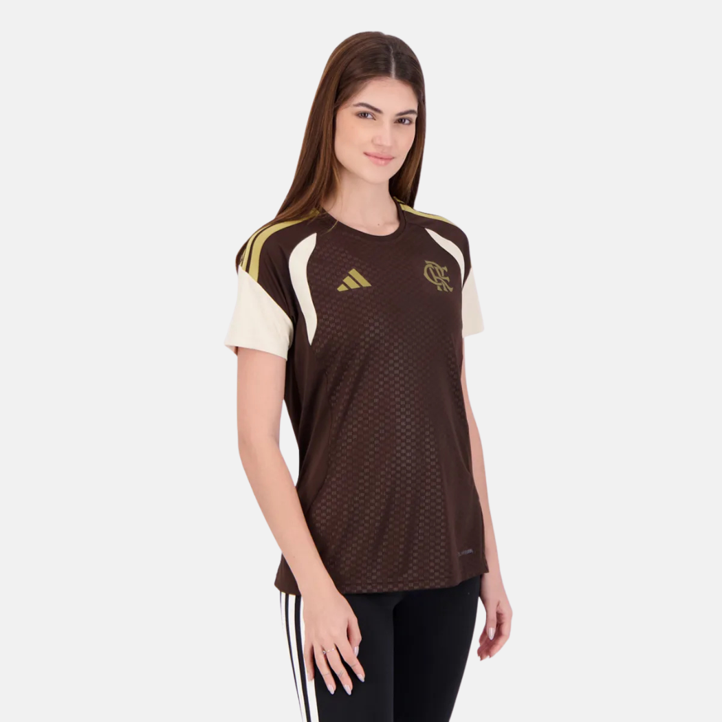 Camisola Feminina Treino Marrom CR Flamengo 26 - imagem 2