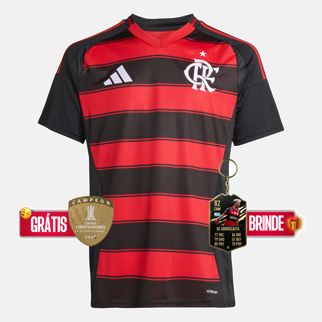 Camisola Flamengo Vermelha Home 2025/26 - imagem 1