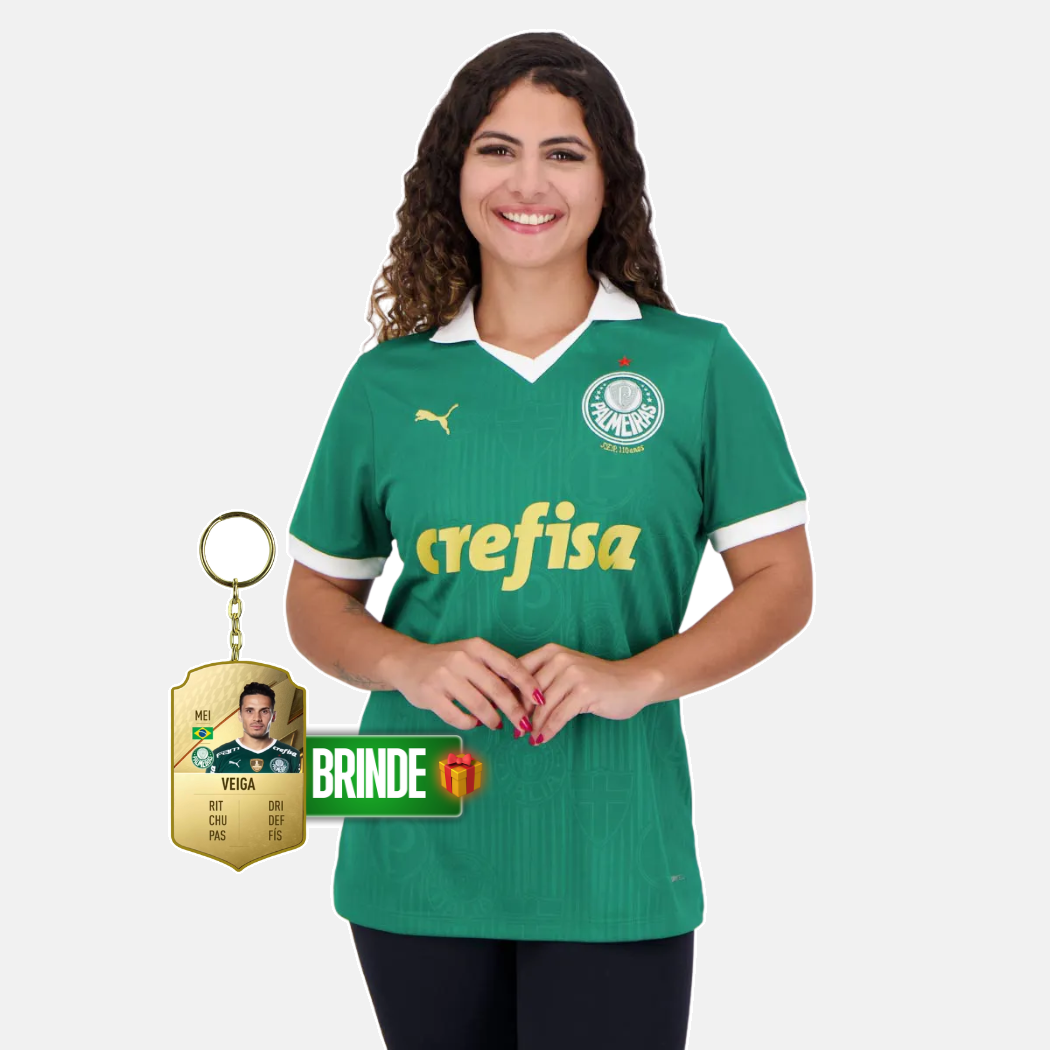 Camisola Palmeiras Feminina Verde Home 2024/25 - imagem 1