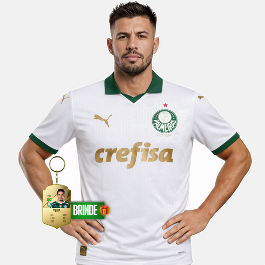Camisola Palmeiras Jogador branca away 2024/25 - imagem 1