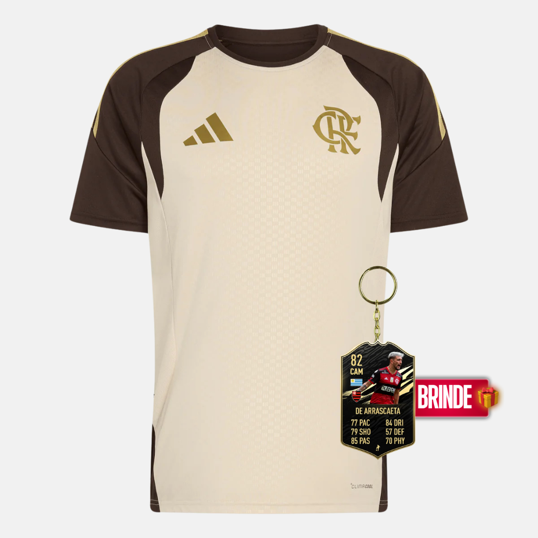 Camisola Treino Atleta Bege CR Flamengo 26 - imagem 1