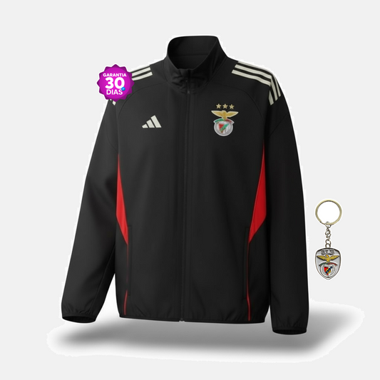 Casaco preto e vermelho 2025/26 fecho completo - imagem 1