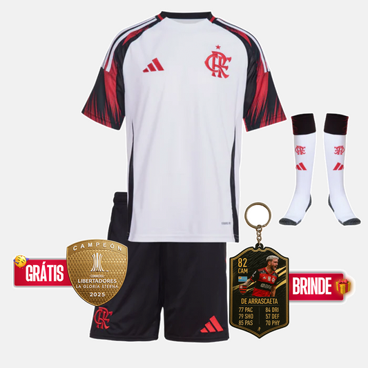 Conjunto Infantil Flamengo branca 2025/26 - imagem 1