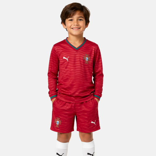 Conjunto Infantil Manga Longa Principal Portugal - Copa do Mundo 2026 - imagem 1