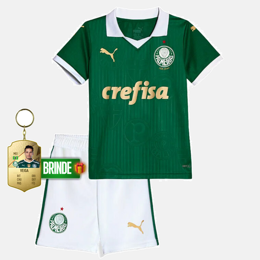 Conjunto Infantil Palmeiras verde 2024/25- Home - imagem 1