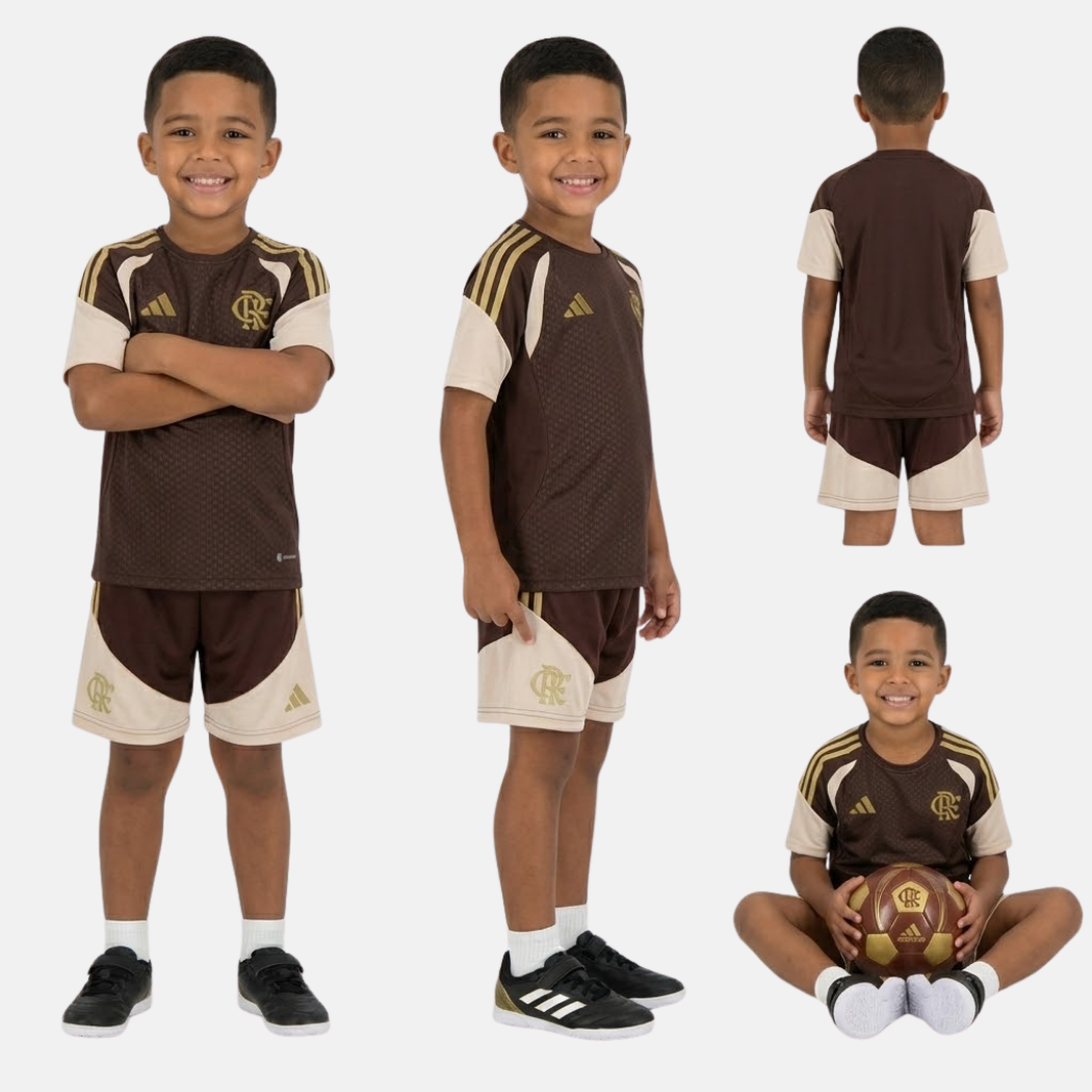 Conjunto Infantil Treino Marrom CR Flamengo 26 - imagem 3