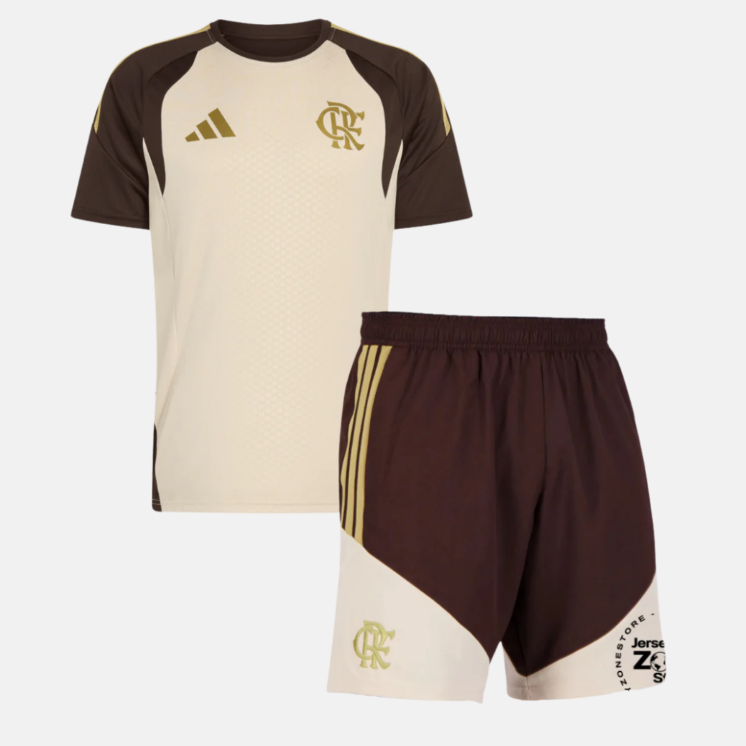 Conjunto Infantil Treino Beje CR Flamengo 26 - imagem 2