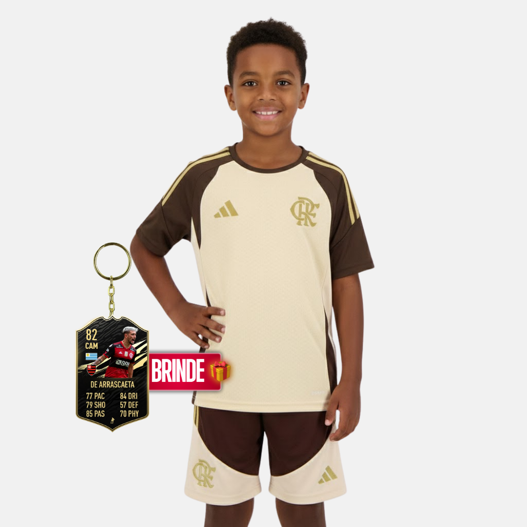 Conjunto Infantil Treino Beje CR Flamengo 26 - imagem 1