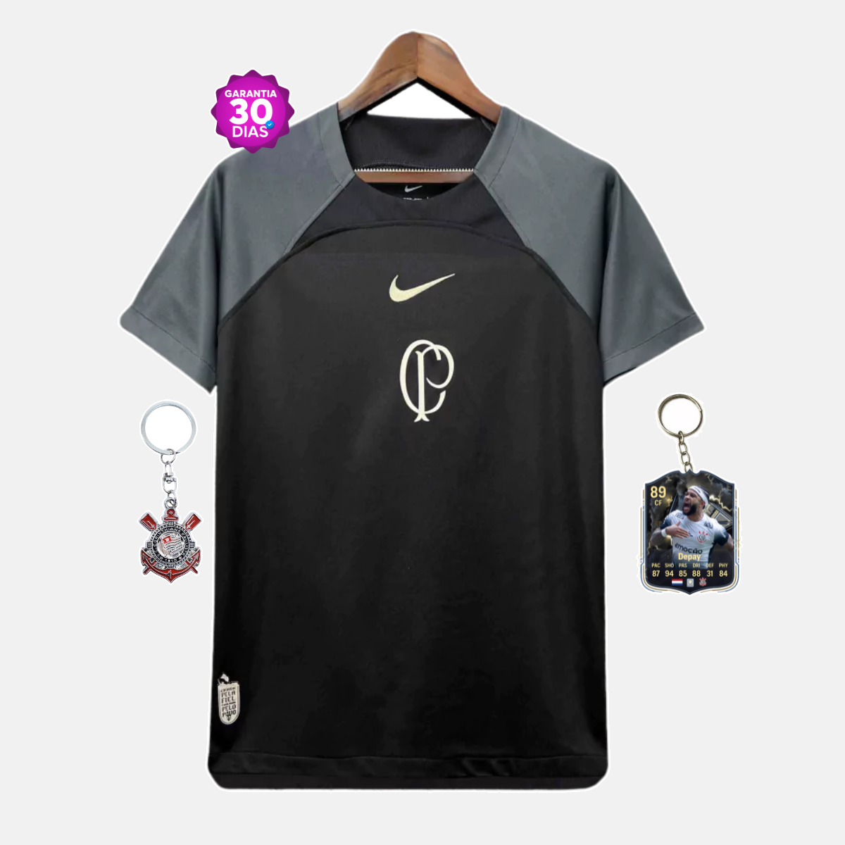 Camisola Corinthians Treino Black 2024/2025 - imagem 1