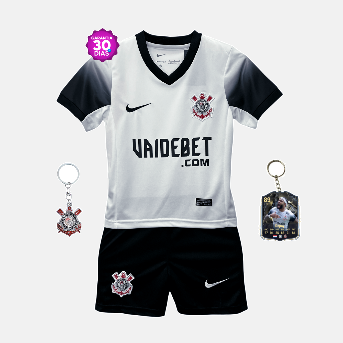 Conjunto Infantil Nike Corinthians I 24/25 - imagem 1