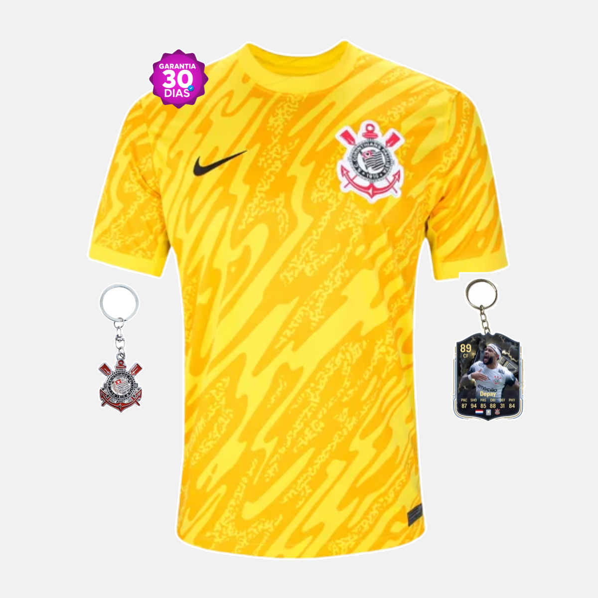 Camisola Goleiro Corinthians 2024/25 - Nike Amarelo - imagem 1