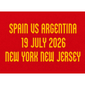 Badge Espanha x Argentina, 19 de Julho de 2026